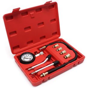 Kompressionstester Kit Til Benzin - 0-20 bar/ 0-300 PSI - 9-dele