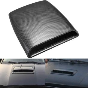 Luftindtag til motorhjelm selvklbende - Sort carbon look - Universal 1 stk.