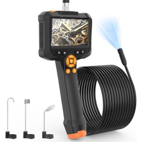 Endoskop / inspektionskamera med 4,3'' skrm - Med 5 Meter ledning & 8 LED - 1080P HD