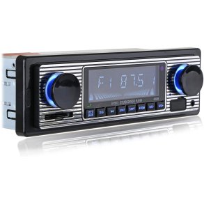Autoradio Retro Design - CarvillZ SX-5513 Retro med Tuner & Bluetooth - AUX/USB/SD Card