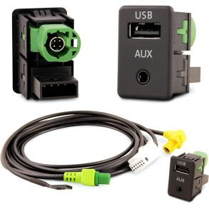 USB & AUX-udtag - Seat / Skoda / VW - Adapterkabel til USB/AUX