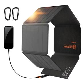 Solcelleoplader foldbar 54W - med 1x USB Type-C udgang & Type-A adapter - IP65-certificeret