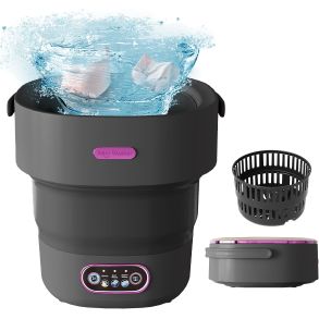 Transportabel vaskemaskine 13 liter - Foldbar & med 3 vaskeprogrammer - Energiklasse A