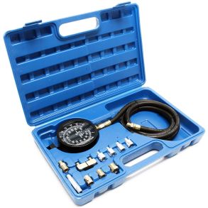 Olietryk Tester kit 12-dele - 0-35 bar/0-500 PSI - Til Benzin- & Diesel