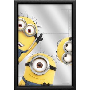 Spejl M/ Motiv - Minions Hello - Str. 32 x 22 cm