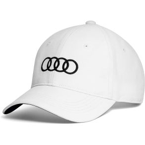 Audi Cap Original - Fes i 3 Farver - Hvid / Rd / Sort