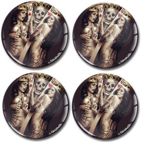 Centerlogo 60 mm - Selvklbende - 4 stk