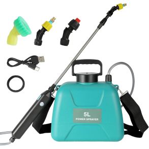 Havesprjte p batteri - Teleskopisk & holdbar - Sprjte med to filtre (5 liters beholder)