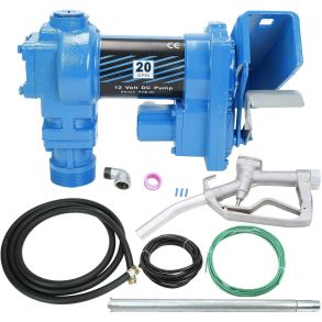 Diesel- & benzinpumpe kit selvansugende - 12-24V / 265W / 76 liter/min