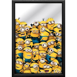 Spejl M/ Motiv - Minions Family - Str. 32 x 22 cm