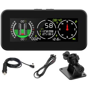 Digital Krngningsmler 10-30V - MrCartool M60 - Med Inklinometer, kompas & speedometer
