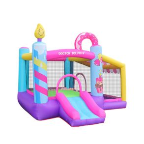 Hoppeborg inkl. 350W bl�ser - Doctor Dolphin Bouncer Doghnut - Maks. 135 kg.