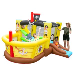 Hoppeborg inkl. 450W bl�ser - Doctor Dolphin Bouncer Pirate - 350x280x220 cm