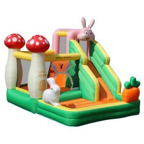 Hoppeborg inkl. 450W bl�ser - Doctor Dolphin Bouncer Rabbit - 315x270x250 cm
