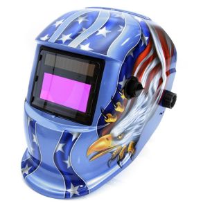 Svejsehjelm Automatisk Med solceller - Med rne motiv - Justerbar i strrelse DIN 9-13