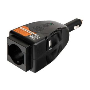 Omformer DC/AC 12V->230V - Power Inverter 175 Watt - 45 Drejbar Hoved
