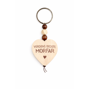 N�glering i Tr� - Verdens Bedste Morfar - Hjerteformet 