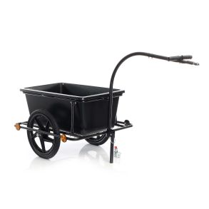 Anhnger- & Trkvogn 80 kg - Stabil med 16'' hjul p luft - Sort 158x69x51 cm