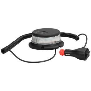 LED Mini Rotorblink 12-24V - 7 Funktioner / Magnetfod - Transparent Linse