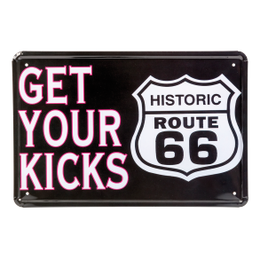 Retro Metalskilt - ROUTE 66 - Str. 20 x 30 cm