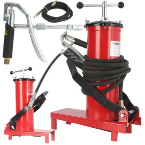 Fedtsprjte pneumatisk - 3 liters tank med fodbetjening - m. 4 meter slange 