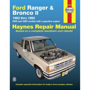 Reparationsbog Haynes - Ford Ranger & Bronco II 2WD & 4WD petrol (1983-1992)