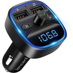 Bluetooth FM Transmitter - LENCENT T25 - Hndfri Telefoni & 2X USB Porte