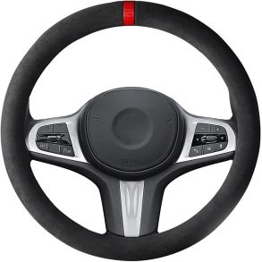 Ratovertrk Til Fladbundsrat - Sort Alcantara Med farvemarkeringer - Dia. 37-38 cm