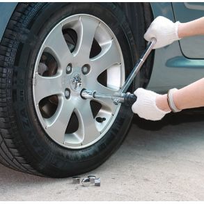 Hjulngle m/ Opbevaringstaske - Kombi Krydsngle - 17/19 & 21/23 mm