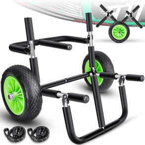 Transportvogn Til 2x Surfbrt / SUP Med Gummihjul - Letvgt & Foldbar - Lastkapacitet 45 kg