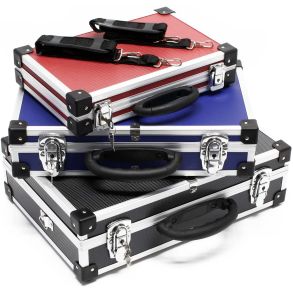 Aluminiums Kufferter Kit - Bl/Rd/Sort - 3x forskellige strrelser