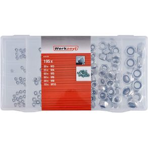 Selvlsende mtrikker Galvaniserede - Sortiment af 195 stk