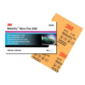 Vandslibepapir 3M P2000 - Str. 138 X 230 mm - 1 Ark