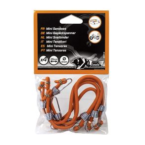 Bagagestropper MINI 4 stk | L. 25 cm - M/ Stlkroge | Orange