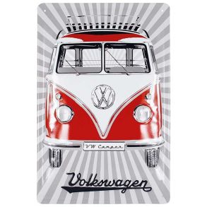 RETRO Metalskilt - VW BUS T1 BULLI CAMPERVAN - STRRELSE 20 X 30 CM