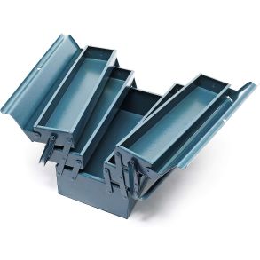 Vrktjskasse med 5 rum - Bl Stl - 530x200x200 mm