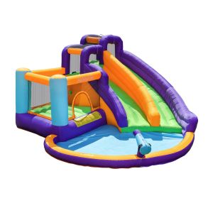 Hoppeborg inkl. 750W bl�ser - Doctor Dolphin Bouncer Jumpwater - 435x400x230 cm