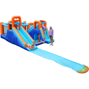 Hoppeborg inkl. 750W bl�ser - Doctor Dolphin Bouncer Waterslide - 350x481x250 cm