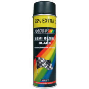 Maling Sort Silkemat - MoTip - Black Satin Spray 500 ml.