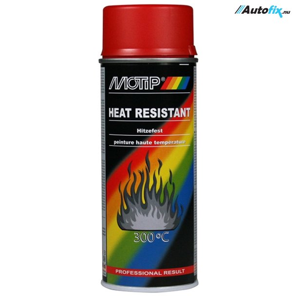 Varmefast Maling Rød 300&deg;C - MoTip - Spray 400 ml