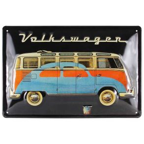 RETRO Metalskilt - VW BUS T1 Red - STRRELSE 20 X 30 CM