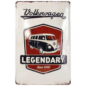 RETRO Metalskilt - VW BUS T1 LEGENDARY - STRRELSE 20 X 30 CM