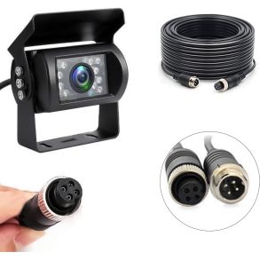 Bakkamera Med 18 IR Nightvision 12V-24V - 120 Vinkel & IP68 Vandtt - 10 Meter Kabel