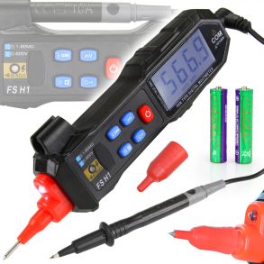 Digital multimeter AC/DC  0.1mV-600V - Med LED-skrm & indbygget lommelygte - Hj prcision