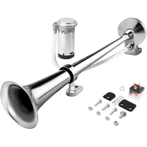 Trucker- & Marinehorn Big Blast - Krom Tragt 1-Tonet - 12V (150DB)