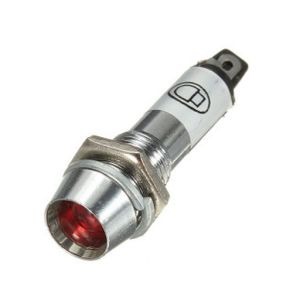 LED Kontrollampe/Signallampe 12V - Lysfarve R�d - Lang levetid & Lavt Str�mforbrug