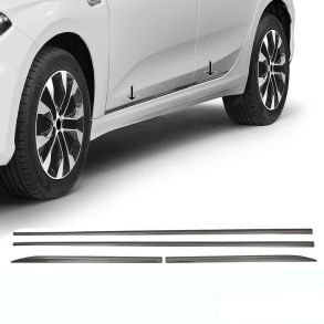 Sidelister - Audi A3 Sportback RG. 2012-2019 - 4 stk. Rustfri stl mrk krom