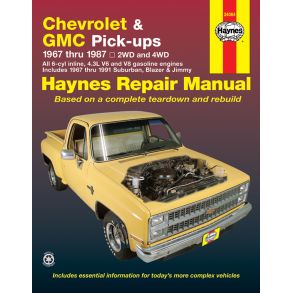 Reparationsbog Haynes - Chevrolet & GMC 4.3L V6 & V8 petrol pick-ups (1967-1987)