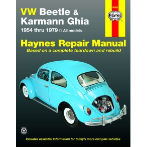 Reparationsbog Haynes - Volkswagen VW Beetle & Karmann Ghia (1954-1979)