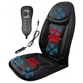Varme- & Massagesde 12V - Sort Med 5 Massagepunkter